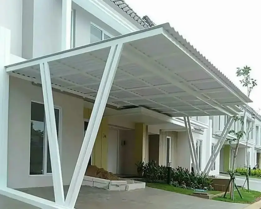 Kanopi Baja Ringan Minimalis Modern Jogja: Solusi Elegan dari Creasi Tempa Las Jogja
